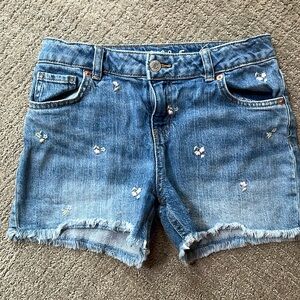 Girls Floral detail Jean shorts